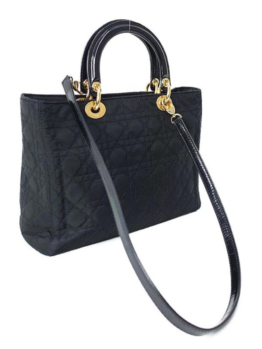Christian Dior Black Cannage Lady Dior Bag
